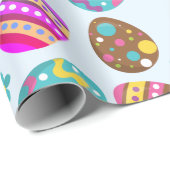 Paaseieren — blauw cadeautje cadeaupapier (Rol Hoek)