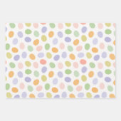 Paaseieren, bloemen en strepen inpakpapier vel (Voorkant)