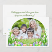 Paaseieren, bloemen fotokaart kaart (Voorkant / Achterkant)