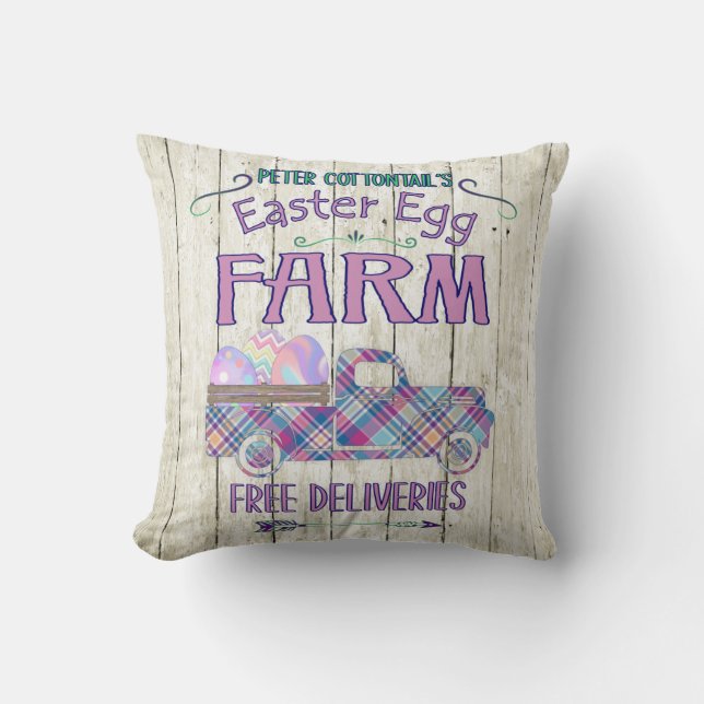 Paaseieren Boerderij Antiek vrachtwagenmede Kussen (Voorkant)