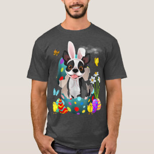 Paaseieren Boston Terrier Bunny Dog Gifts Dog Dad T-shirt