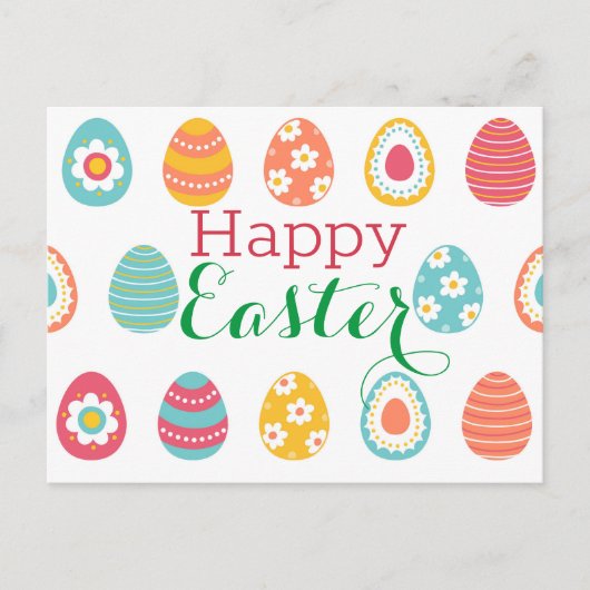 Paaseieren Briefkaart (Voorkant)