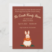 paaseieren Brunch en Egg Hunt uitnodiging (Achterkant)