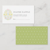 Paaseieren Bunny Baby shower Luier Raffle Ticket Informatiekaartje (Voorkant / Achterkant)