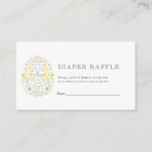 Paaseieren Bunny Baby shower Luier Raffle Ticket Informatiekaartje (Voorkant)