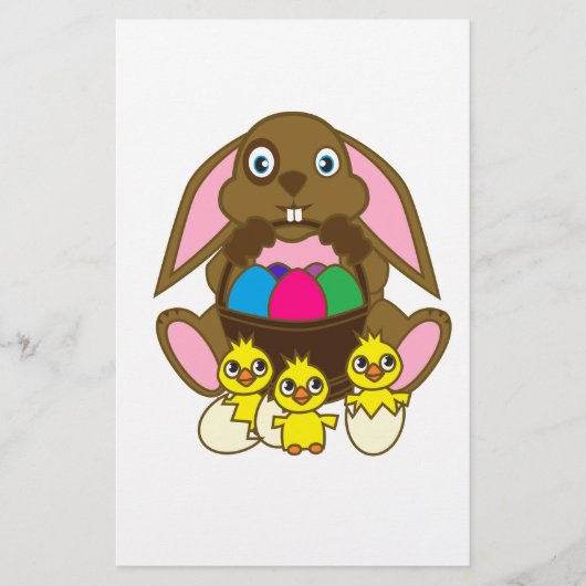 Paaseieren Bunny Briefpapier (Voorkant)