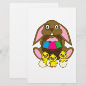Paaseieren Bunny Briefpapier (Voorkant / Achterkant)
