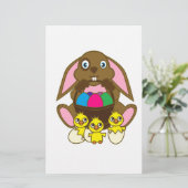 Paaseieren Bunny Briefpapier (Staand voorkant)