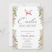 Paaseieren Bunny Ears Bloemen Brunch & Bubbly Kaart (Voorkant)