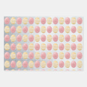 Paaseieren Bunny Silver Glitter Elegant Modern Inpakpapier Vel (Voorkant 3)