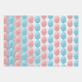 Paaseieren Bunny Silver Glitter Elegant Modern Inpakpapier Vel (Voorkant)