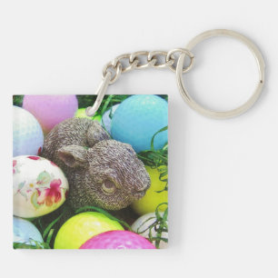 Paaseieren, bunny's en Golf Balls Sleutelhanger