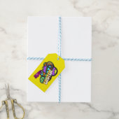 Paaseieren Cartoon Cust. CadeauLabels (Met Touw)