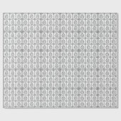 Paaseieren Chevron Black en White Happy Easter Cadeaupapier (Vlak)