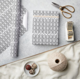Paaseieren Chevron Strepen Gelukkig Pasen Cadeaupapier
