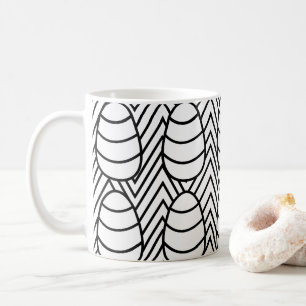 Paaseieren Chevron Strepen Gelukkig Pasen Patroon Koffiemok