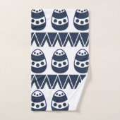 Paaseieren Chevron Stripes Happy Paaspatroon Bad Handdoek (Handdoek)