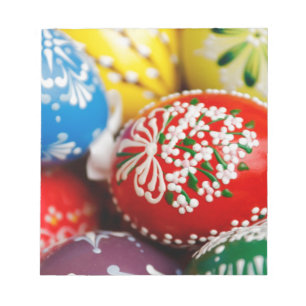 Paaseieren Colorful Holiday Pattern Spring Art Notitieblok