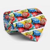 Paaseieren Colorful Holiday Pattern Spring Art Stropdas (Opgerold)