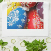 Paaseieren Colorful Holiday Pattern Spring Art Theedoek (Gevouwen)