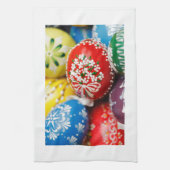 Paaseieren Colorful Holiday Pattern Spring Art Theedoek (Verticaal)