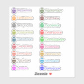 Paaseieren Custom Meerdere namen Stickers (Vel)