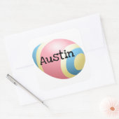 Paaseieren Design Vierkante Sticker (Envelop)