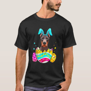 Paaseieren Dobermann Konijn Hond Vader Hond Moeder T-shirt
