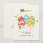 Paaseieren drie uitnodiging (Voorkant / Achterkant)