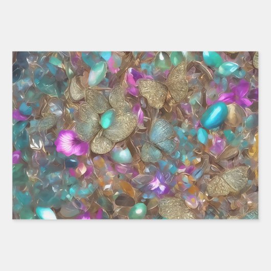 Paaseieren en bloemen. 007 Papierblad voor onmidde Inpakpapier Vel (Voorkant 3)