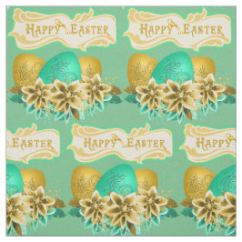 Paaseieren en bloemen Gelukkig Pasen 4.5" Stof