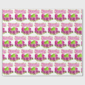 Paaseieren en bloemen Gelukkig Pasen Cadeaupapier (Vlak)