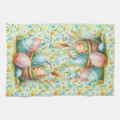 Paaseieren en -bloemen theedoek (Horizontaal)