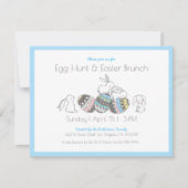 Paaseieren en -bundels Eiershunt/Brunch Invite (Voorkant)