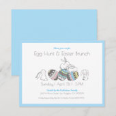 Paaseieren en -bundels Eiershunt/Brunch Invite (Voorkant / Achterkant)