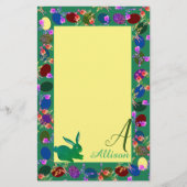 Paaseieren en bunny Monogram Briefpapier (Voorkant)