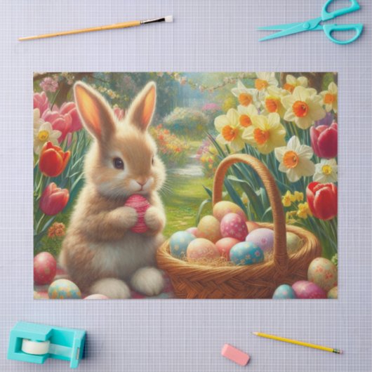 Paaseieren en Bunny Rabbit Tissue Paper Tissuepapier (Craft)
