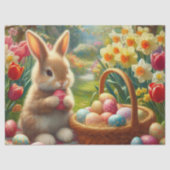 Paaseieren en Bunny Rabbit Tissue Paper Tissuepapier (Voorkant)