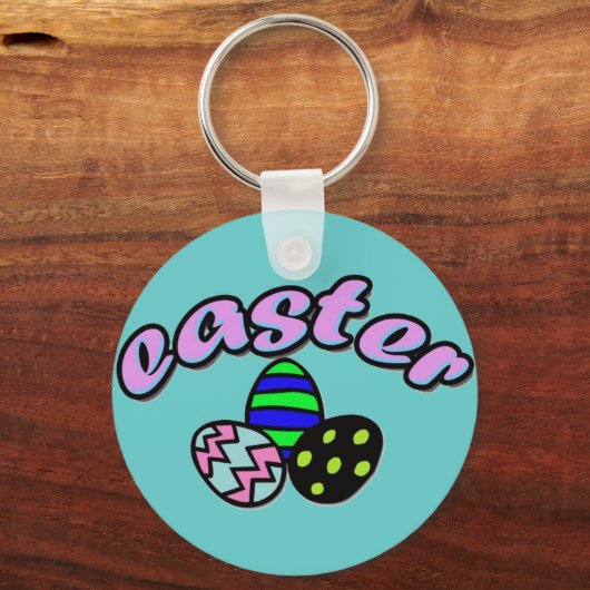 Paaseieren en geverfde eieren - sleutelhanger (Voorkant)