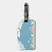 Paaseieren en kuikens in de natuur van het voorjaa bagagelabel (Achterkant verticaal)