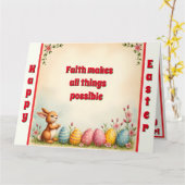 Paaseieren en Little Rabbit Populair Collectie Kaart (Gele Bloem)