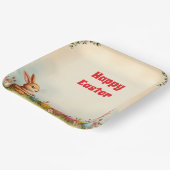 Paaseieren en Little Rabbit Populair Collectie Papieren Bordje (Gebogen)