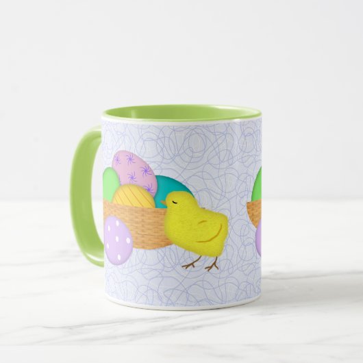 Paaseieren en Mok van kuikens (Voorkant links)