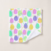 Paaseieren en omtrekken bad handdoek (Wasdoekje)