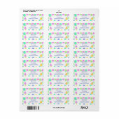 Paaseieren en omtrekken etiket (Full Sheet)