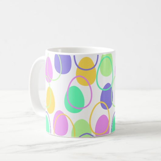 Paaseieren en omtrekken koffie-Mok Koffiemok (Voorkant links)