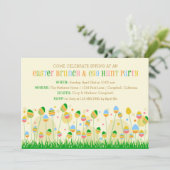 Paaseieren en paashaken kaart (Staand voorkant)