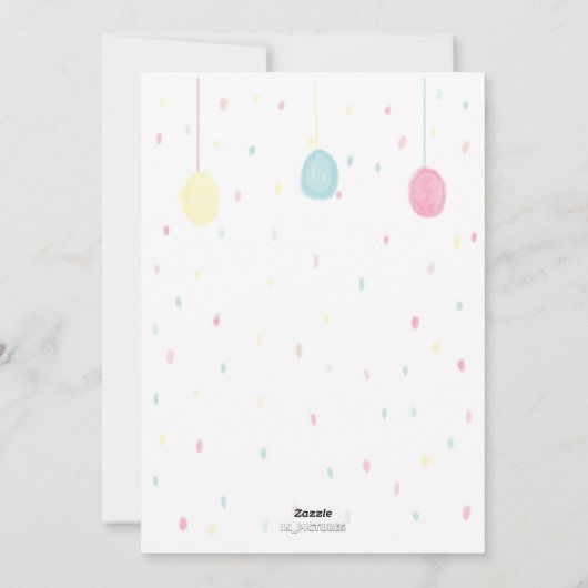 Paaseieren en pompoenen feestdagenkaart (Achterkant)