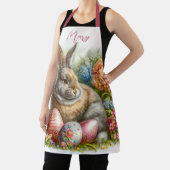 Paaseieren en Vakantie Konijn Print All Over Schort (Insitu)