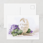  paaseieren en -vizieren feestdagenkaart (Voorkant / Achterkant)